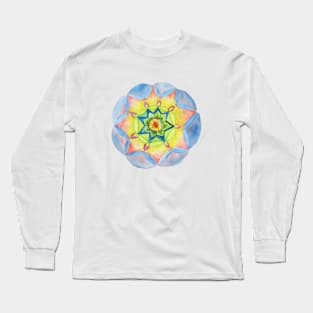 Mandala Blue Long Sleeve T-Shirt